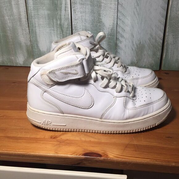 Nike Other - Nike Air Force 1 Mid Triple White MEN Size 9 Sneaker CW2289-111 Basketball